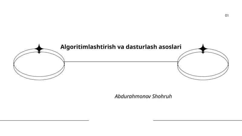 Algoritimlashtirish va dasturlash asoslari 1