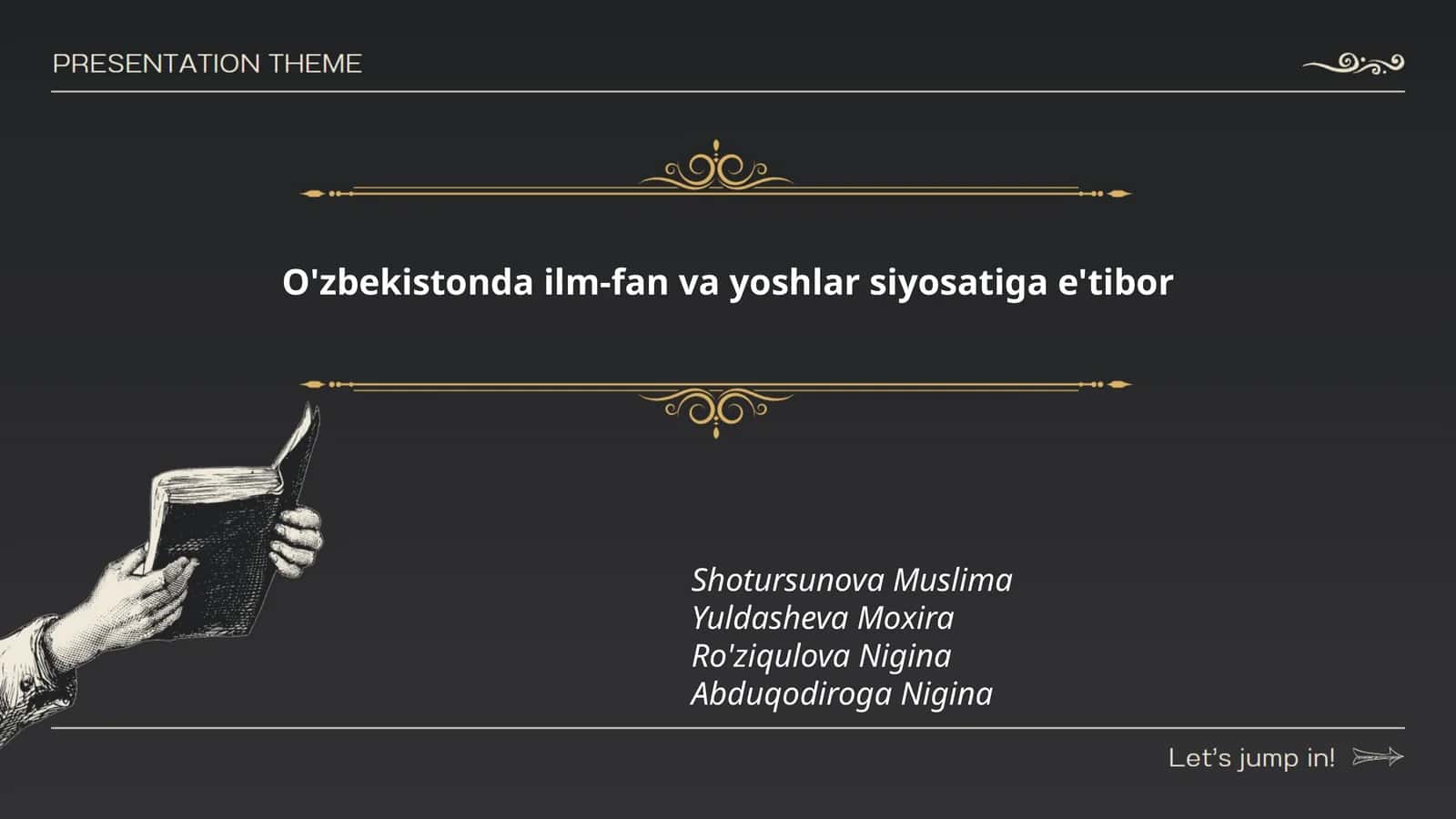 O'zbekistonda ilm-fan va yoshlar siyosatiga e'tibor 1