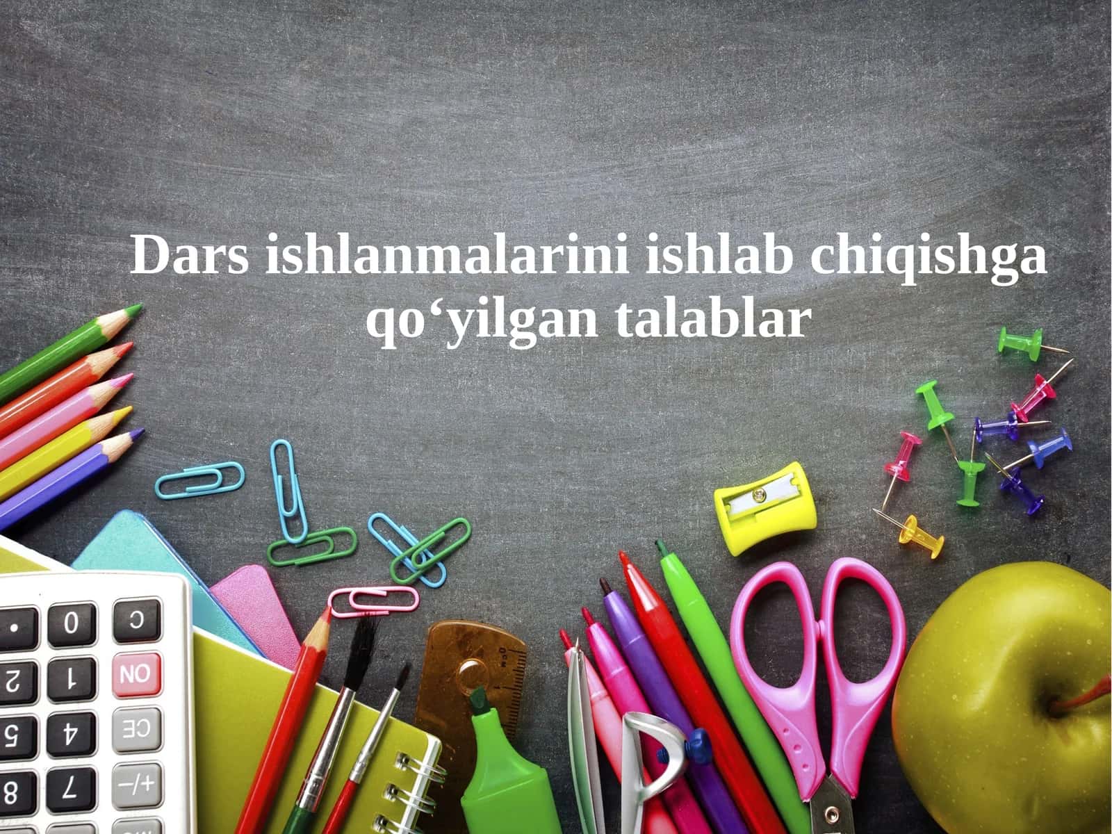 Darsishlanmalarini ishlab chiqish 1