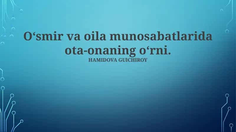 HAMIDOVA GUlCHIROY 1