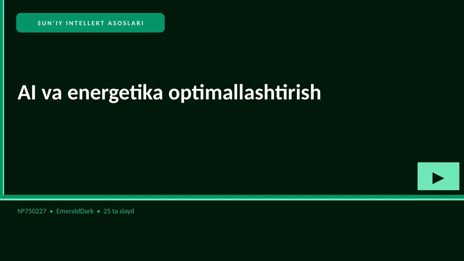 SUN'IY INTELLEKT ASOSLARI 1