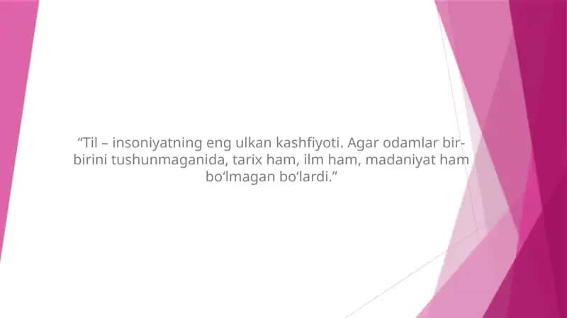Dunyo Tillari 1