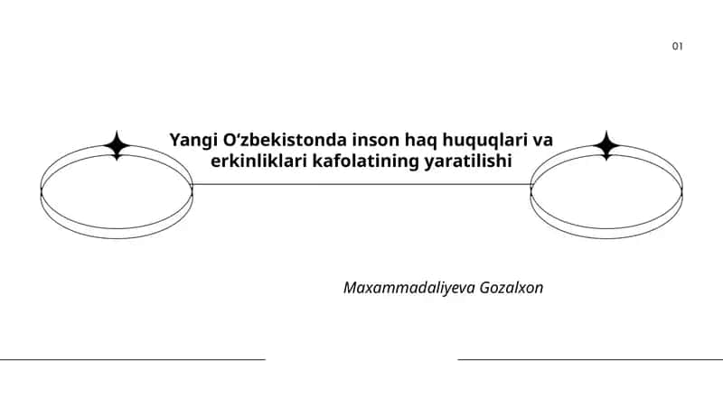 Yangi Oʻzbekistonda inson haq huquqlari va erkinliklari kafolatining yaratilishi 1