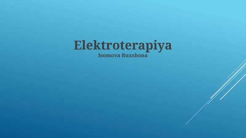 Elektroterapiya 1