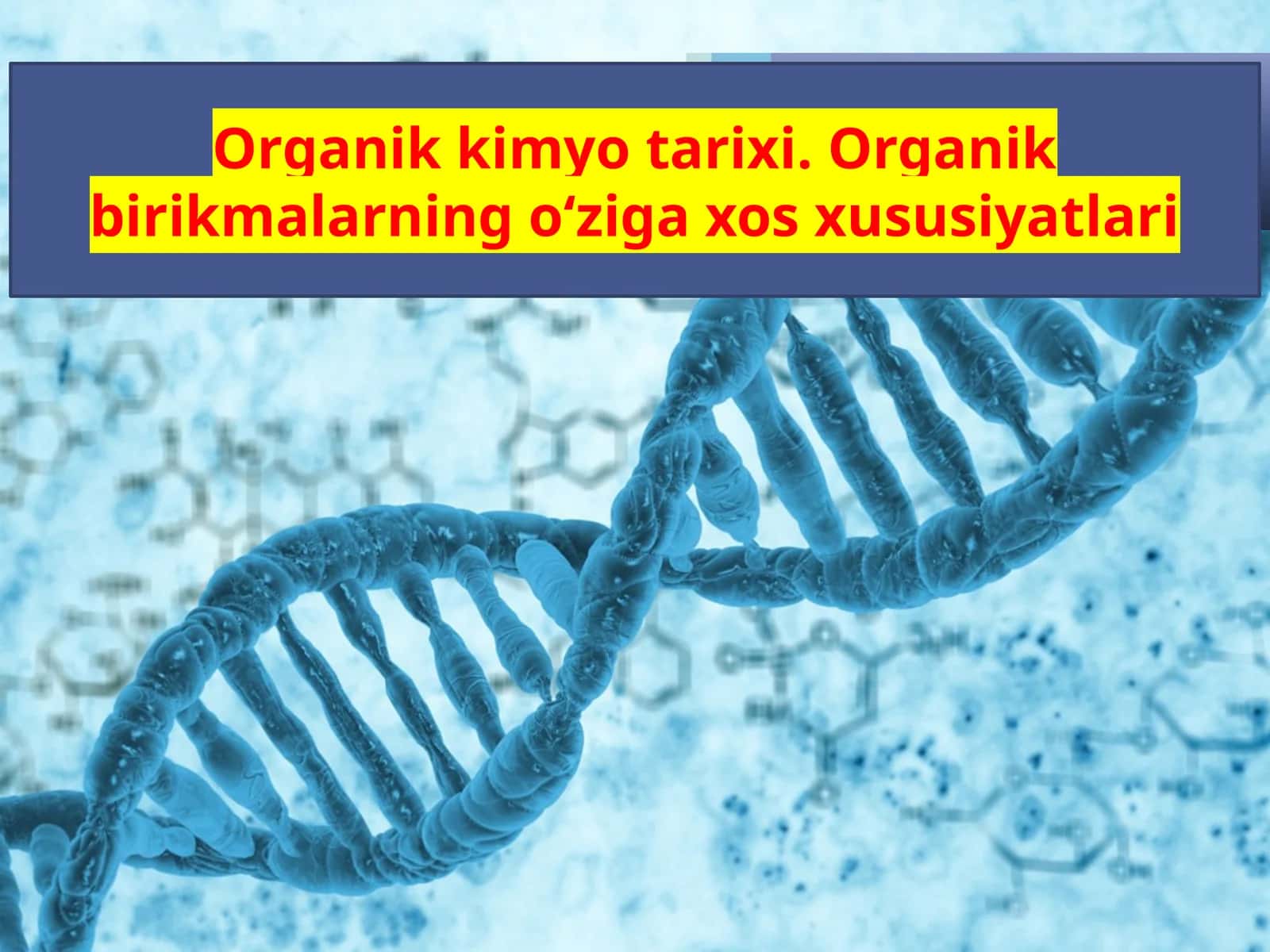 Organik kimyo tarixi 1