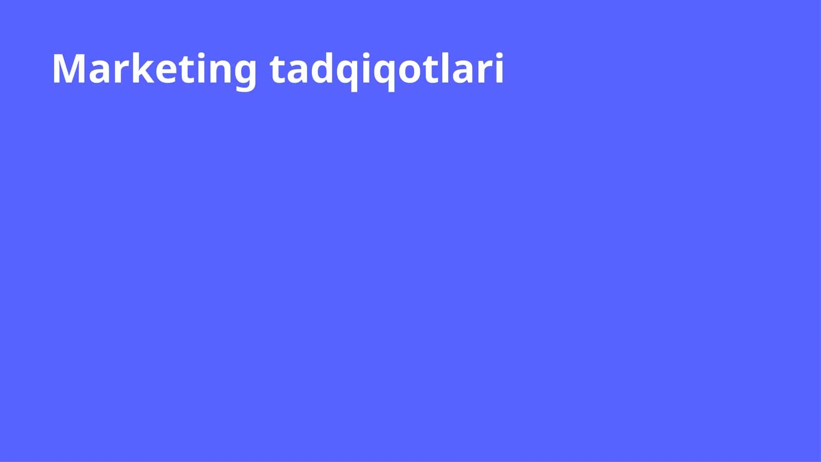 Marketing tadqiqotlari 1