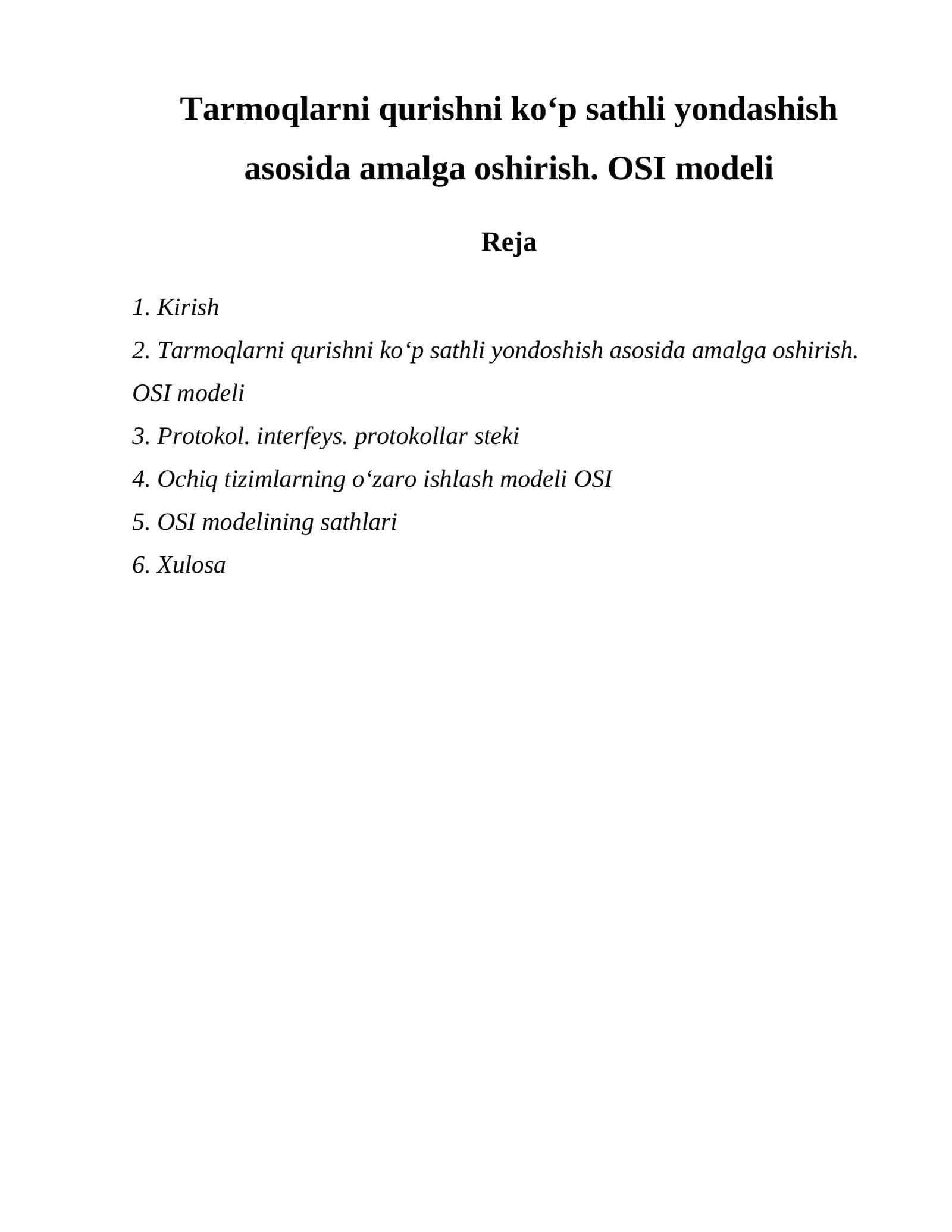 OSI modeli 1