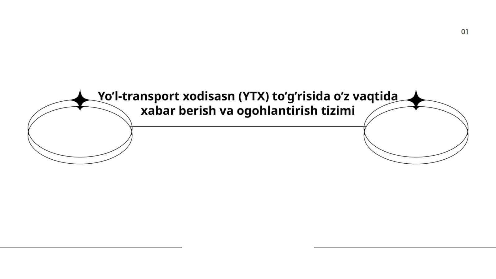 Yo’l-transport xodisasn (YTX) to’g’risida o’z vaqtida xabar berish va ogohlantirish tizimi 1