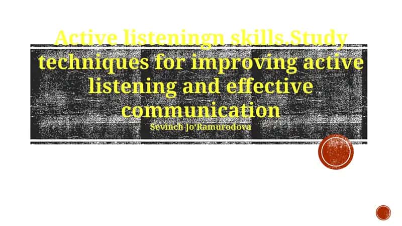 Active Listening Skills 1