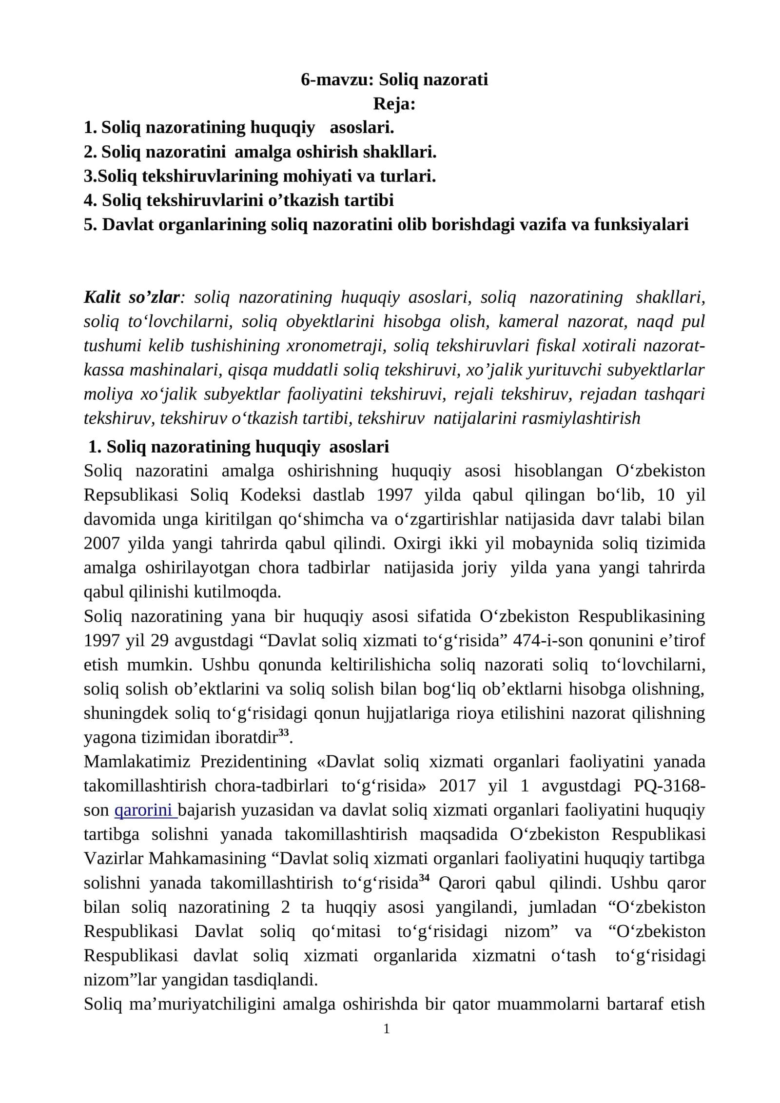 Soliq nazorati 1