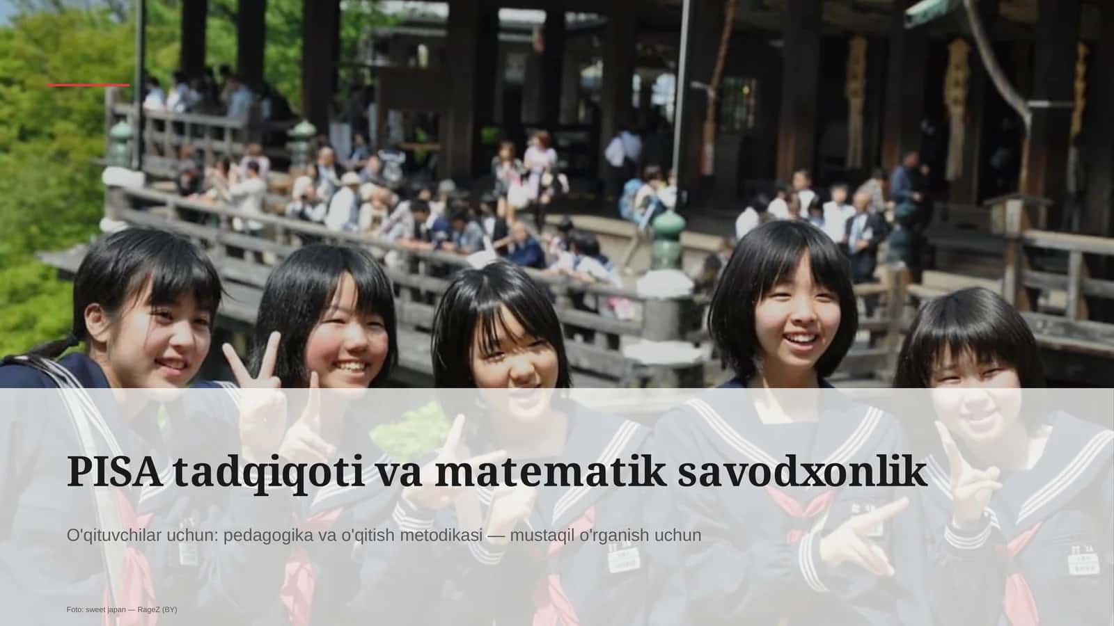 PISA tadqiqoti va matematik savodxonlik 1