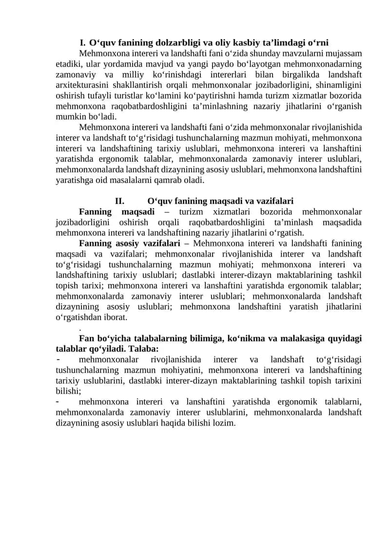 Mehmonxona intereri va landshafti 1
