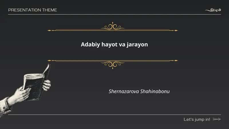 Adabiy hayot va jarayon 1