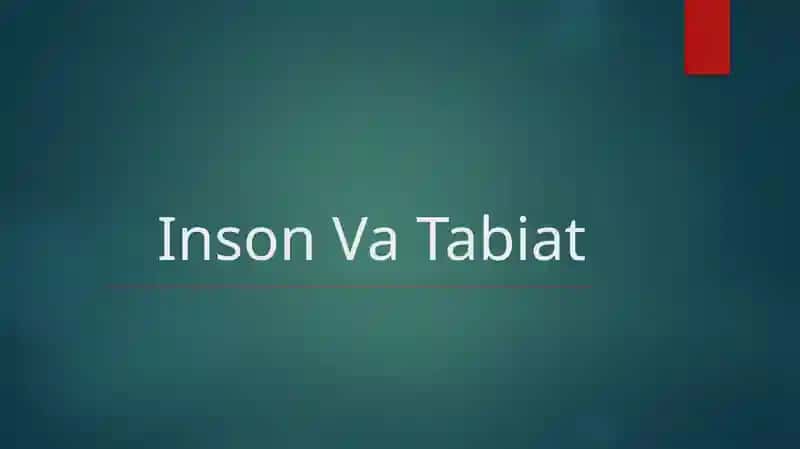 Inson Va Tabiat