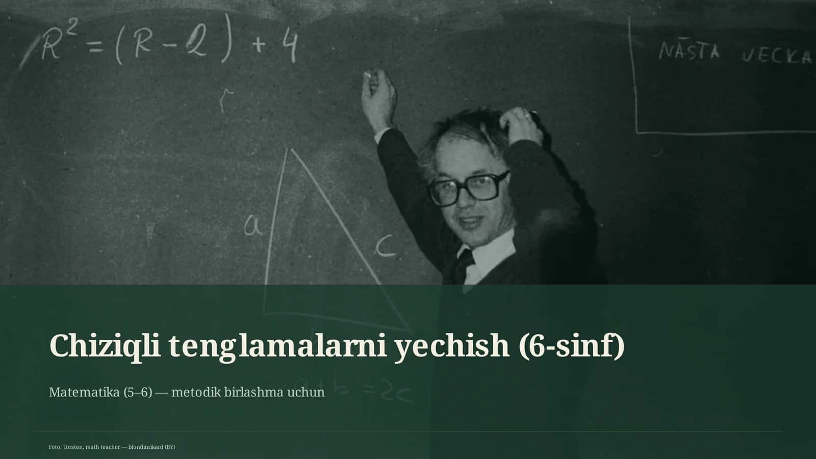 Chiziqli tenglamalarni yechish (6-sinf) 1