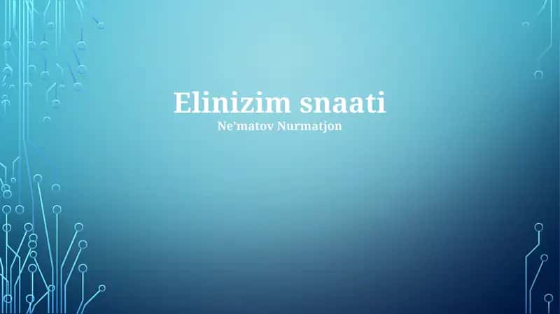 Elinizim snaati 1