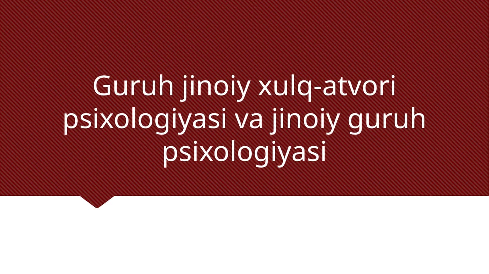Guruh jinoiy xulq-atvori psixologiyasi va jinoiy guruh psixologiyasi 1