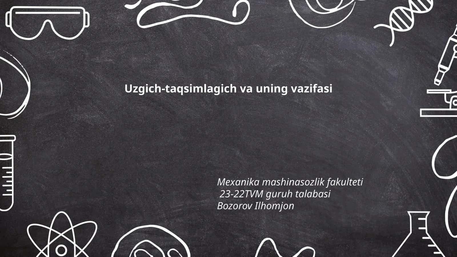 Uzgich-taqsimlagich va uning vazifasi 1