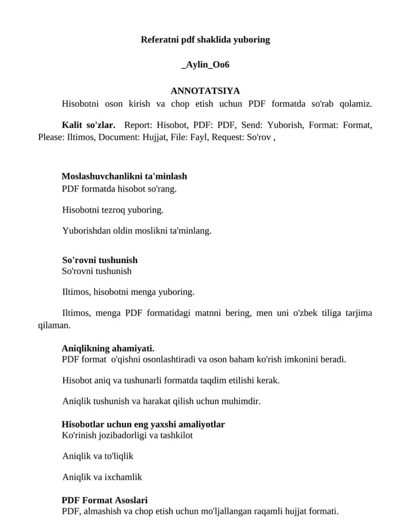PDF Format Asoslari 1