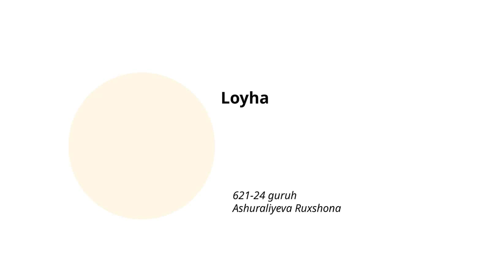 Loyha 1