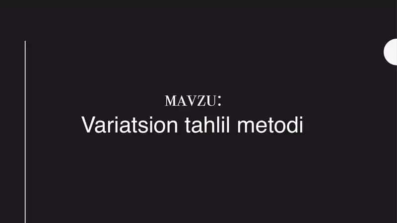 Variatsion taxlil 1
