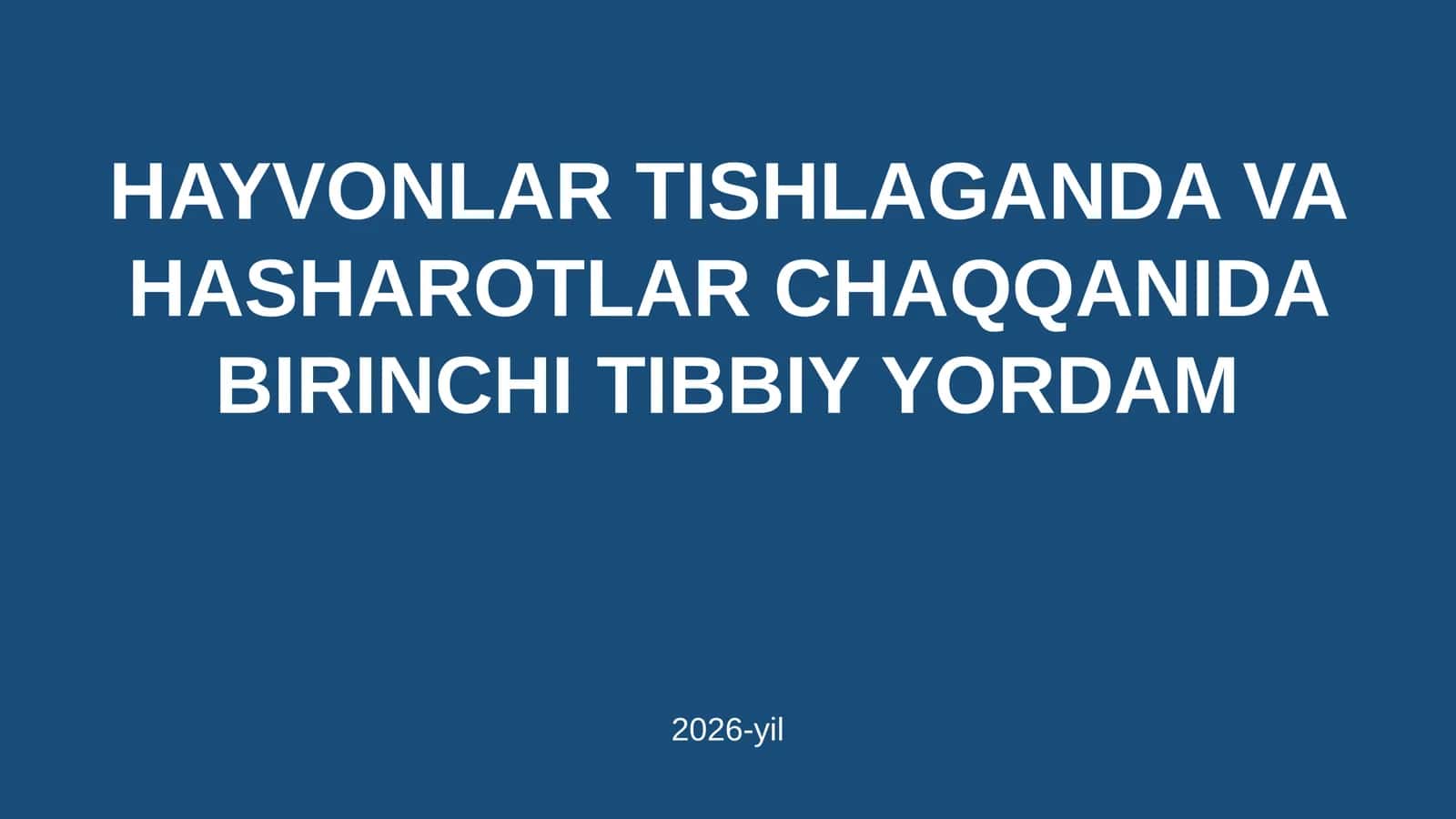 HAYVON TISHLAGANING EPIDEMIOLOGIYASI 1