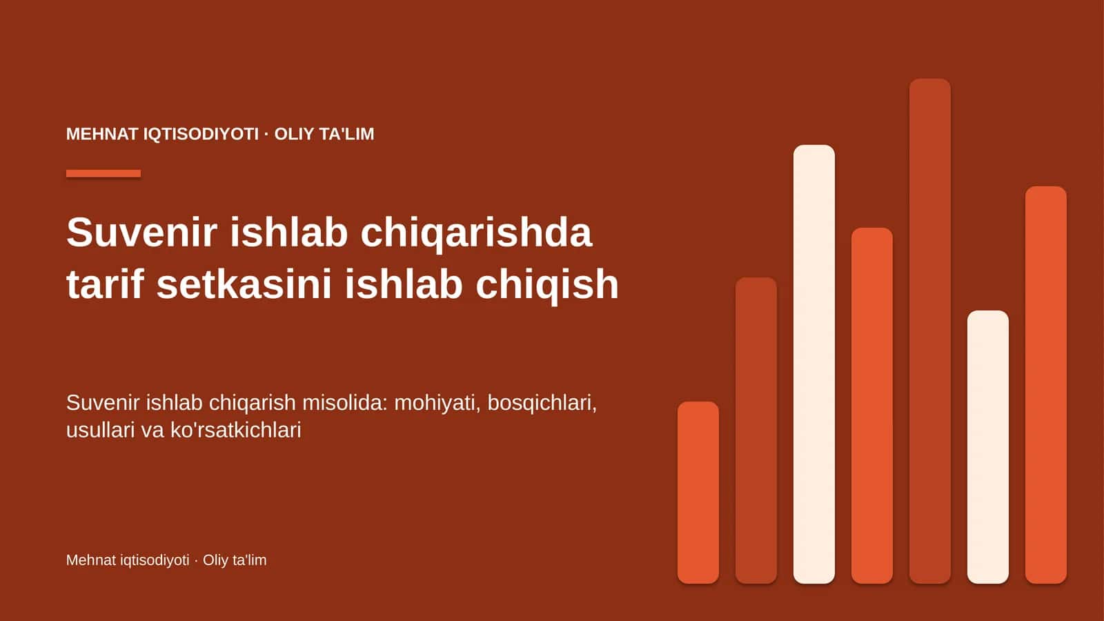 suvenir ishlab chiqarishda tarif setkasini ishlab chiqish 1967 1