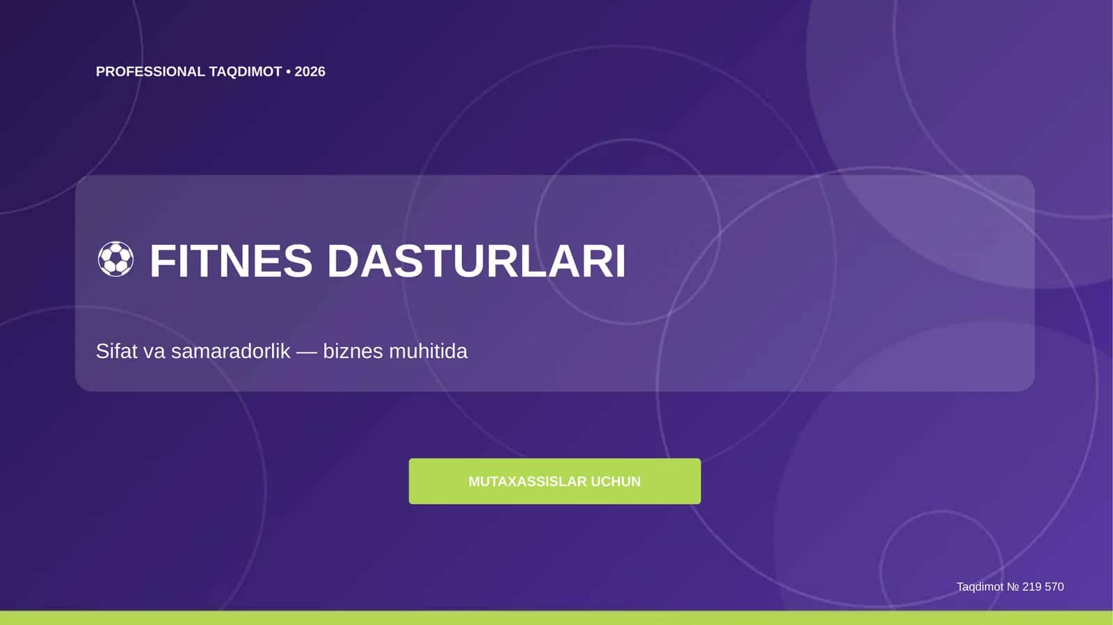 FITNES DASTURLARI 1
