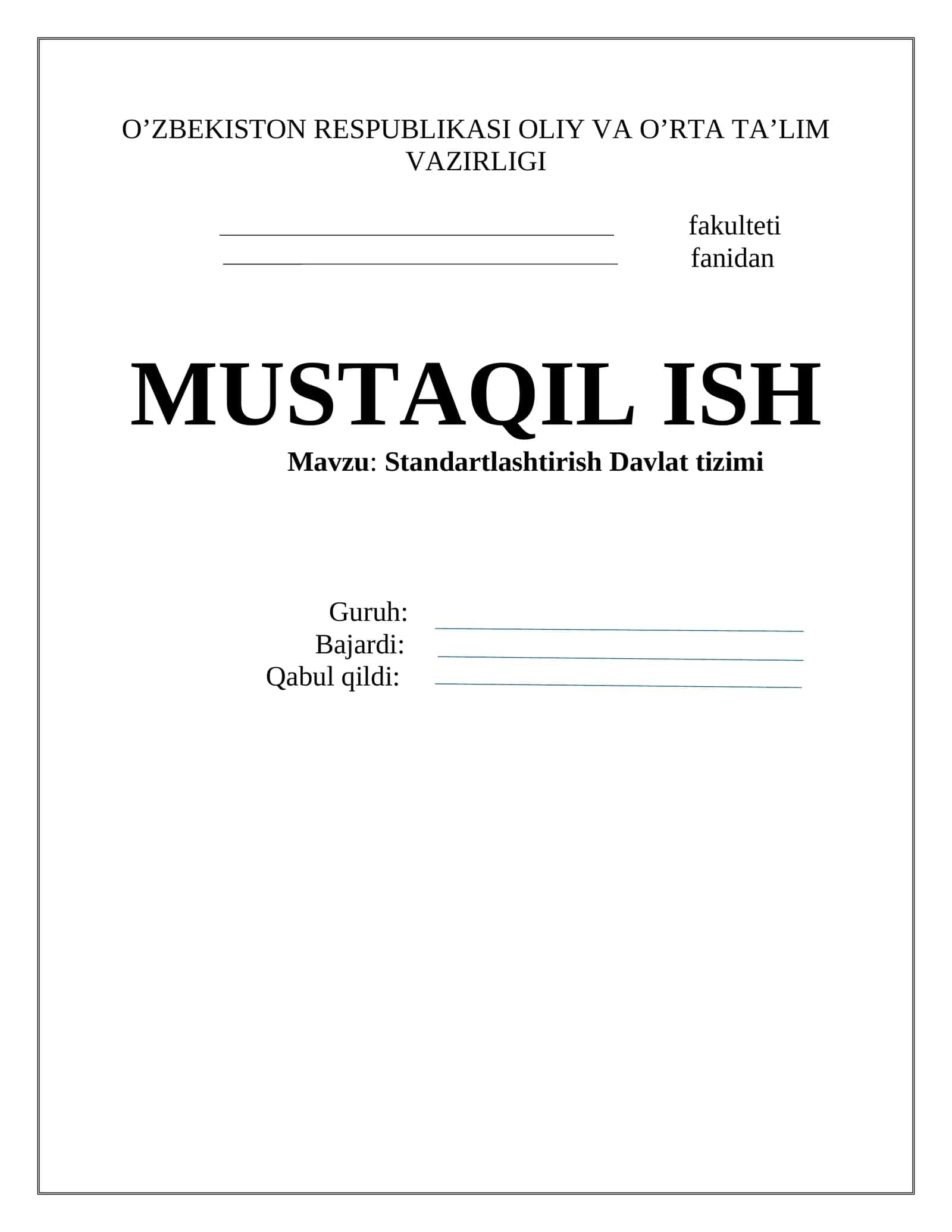 Standartlash dаvlаt tizimi 1