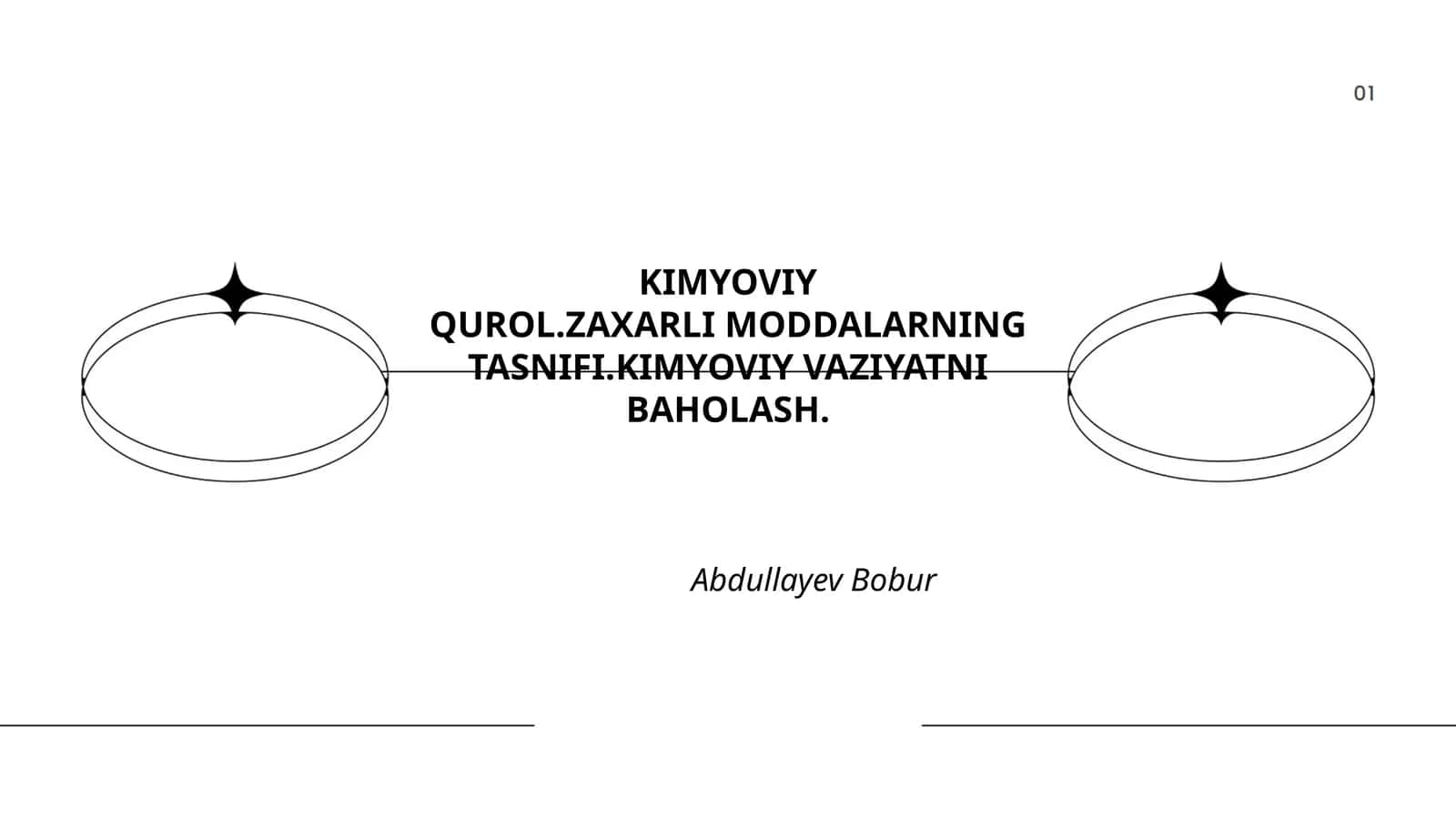 KIMYOVIY QUROL.ZAXARLI MODDALARNING TASNIFI.KIMYOVIY VAZIYATNI BAHOLASH 1