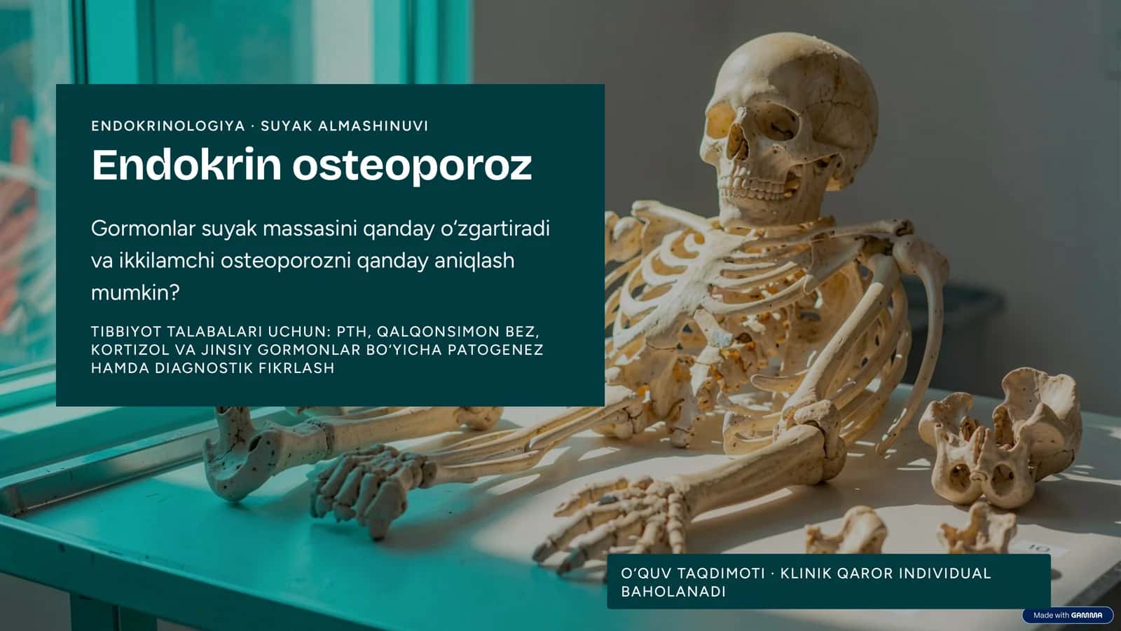 ENDOKRINOLOGIYA · SUYAK ALMASHINUVI 1