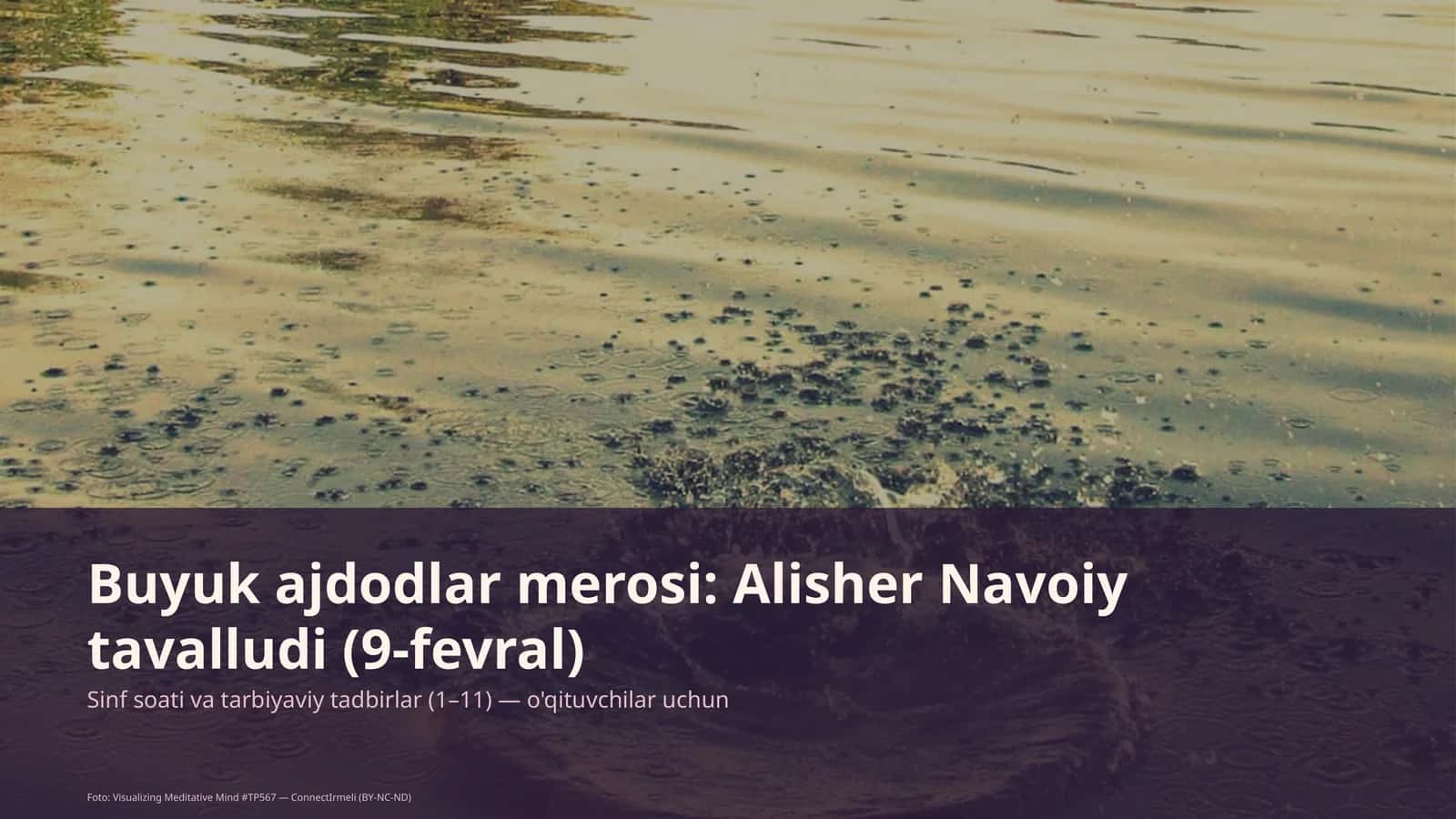 Sinf soati va tarbiyaviy tadbirlar (1–11) — o'qituvchilar uchun 1