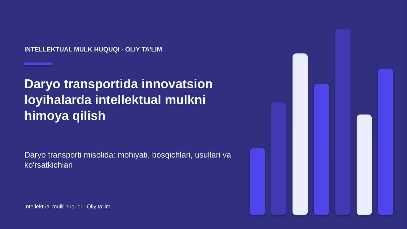 INTELLEKTUAL MULK HUQUQI · OLIY TA'LIM 1