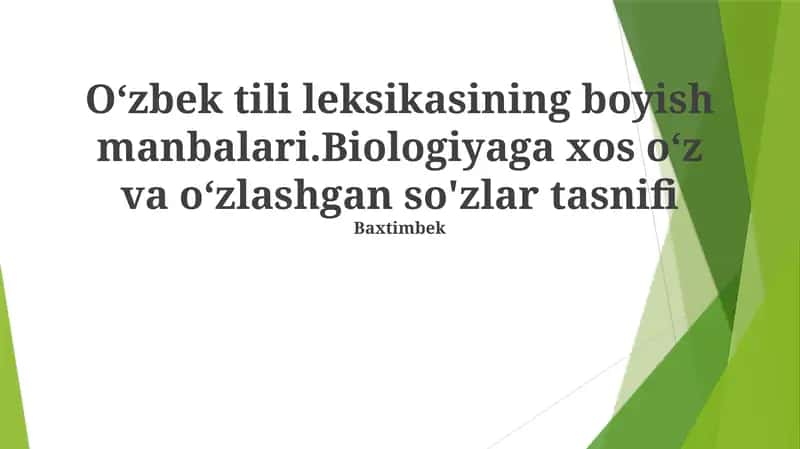O'zbek Biologiya Terminologiyasi 1