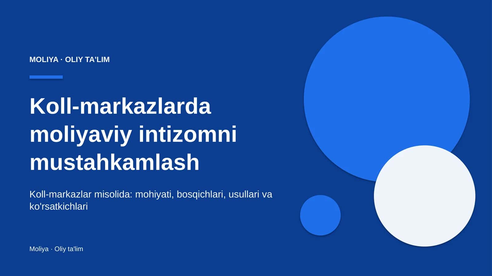 Koll-markazlarda moliyaviy intizomni mustahkamlash 1