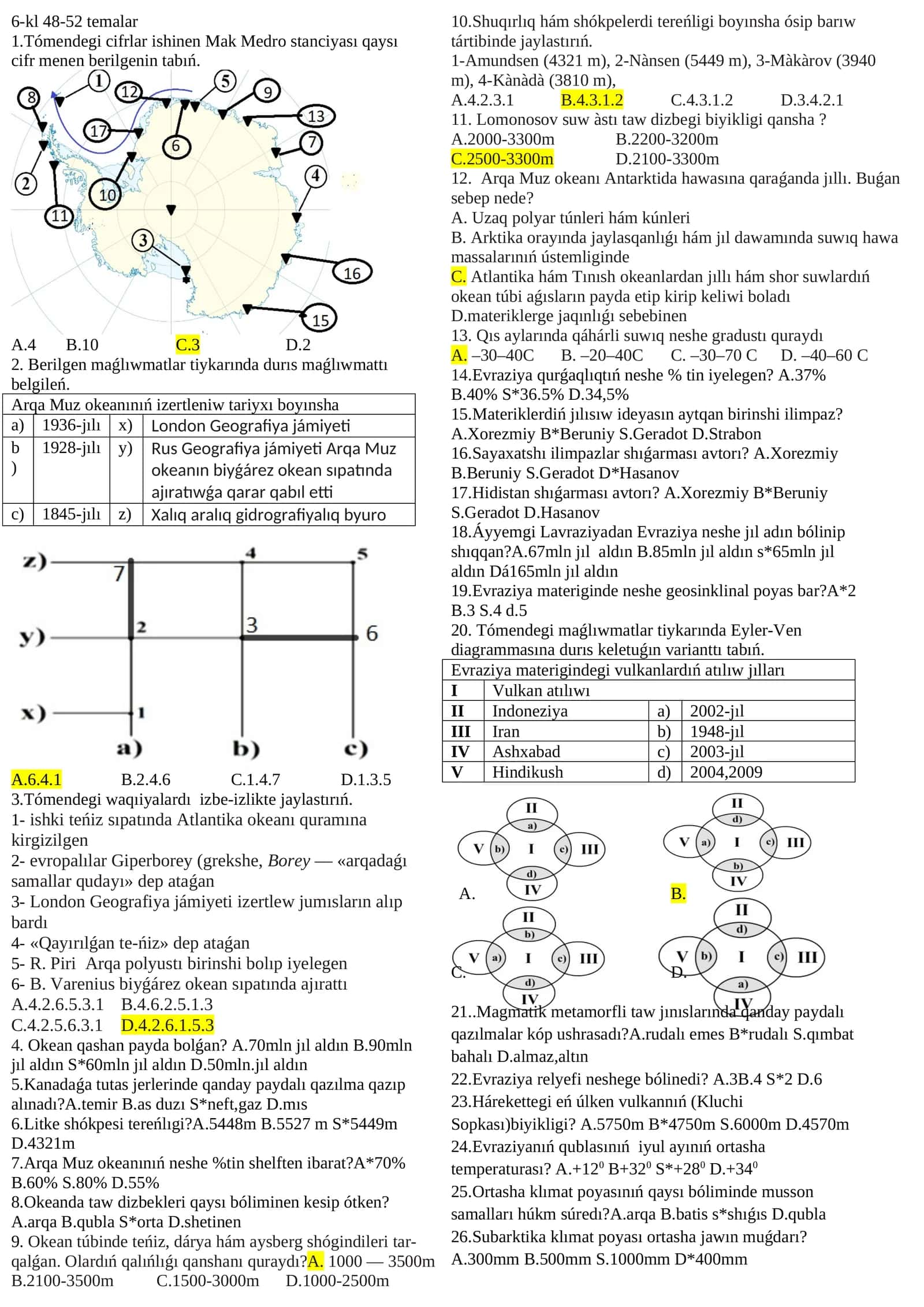 Arqa Muz okeanınıń izertleniw tariyxı boyınsha 1