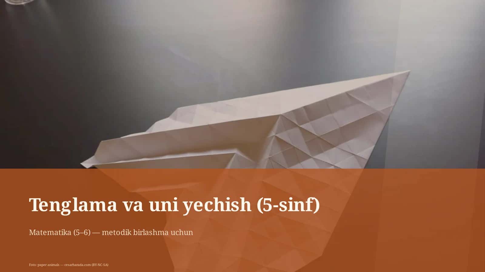 Tenglama va uni yechish (5-sinf) 1