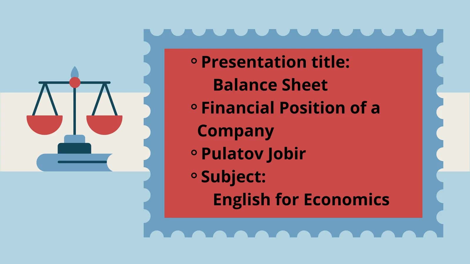 balance sheets (ingliz tilida) 1