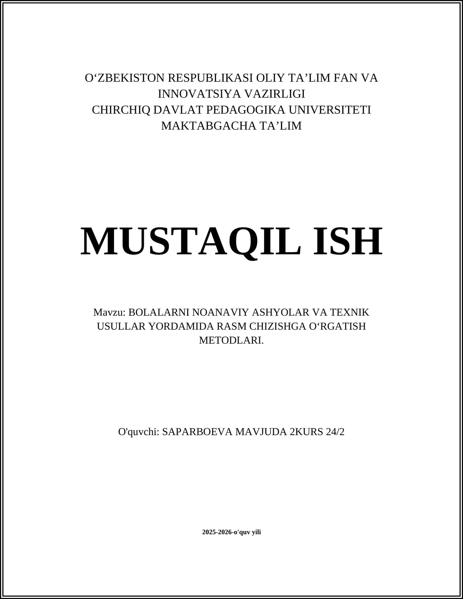 Bolalarni noan’anaviy ashyolar va texnik usullar yordamida rasm chizishga oʻrgatish metodlari 1