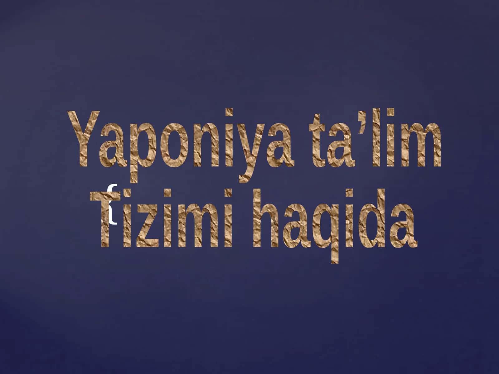 Yaponiya ta’lim Tizimi haqida 1