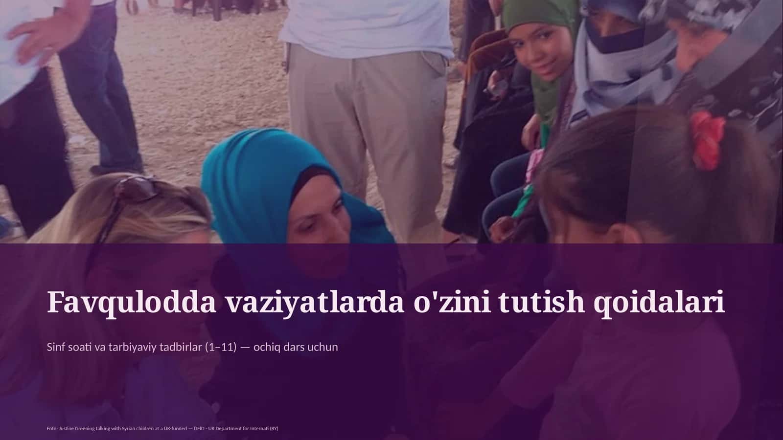 Favqulodda vaziyatlarda o'zini tutish qoidalari 1