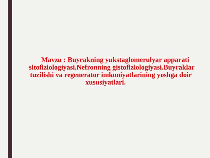 Nefron gistologiyasi 1