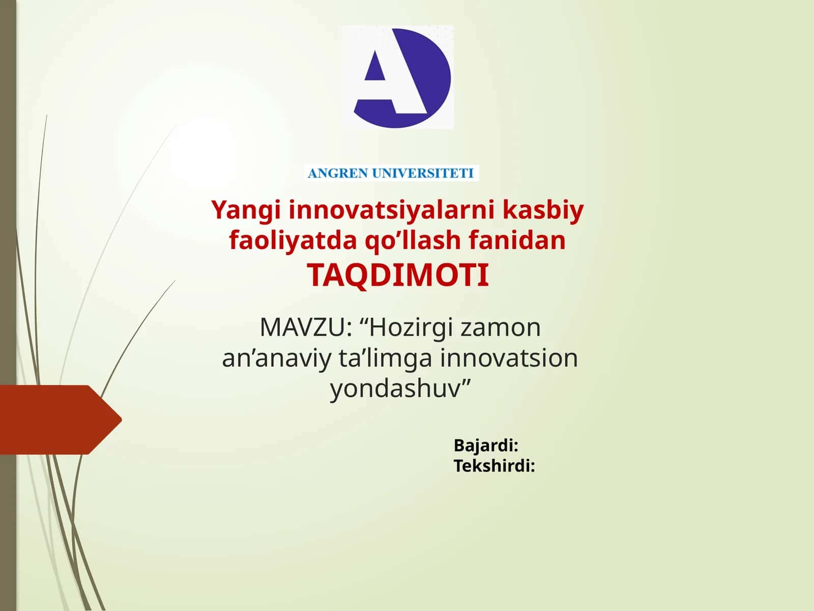 “Hozirgizamonan’anaviyta’limgainnovatsionyondashuv” 1