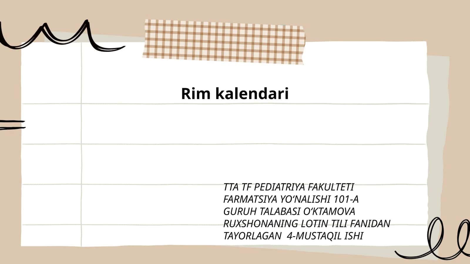 Rim kalendari 1