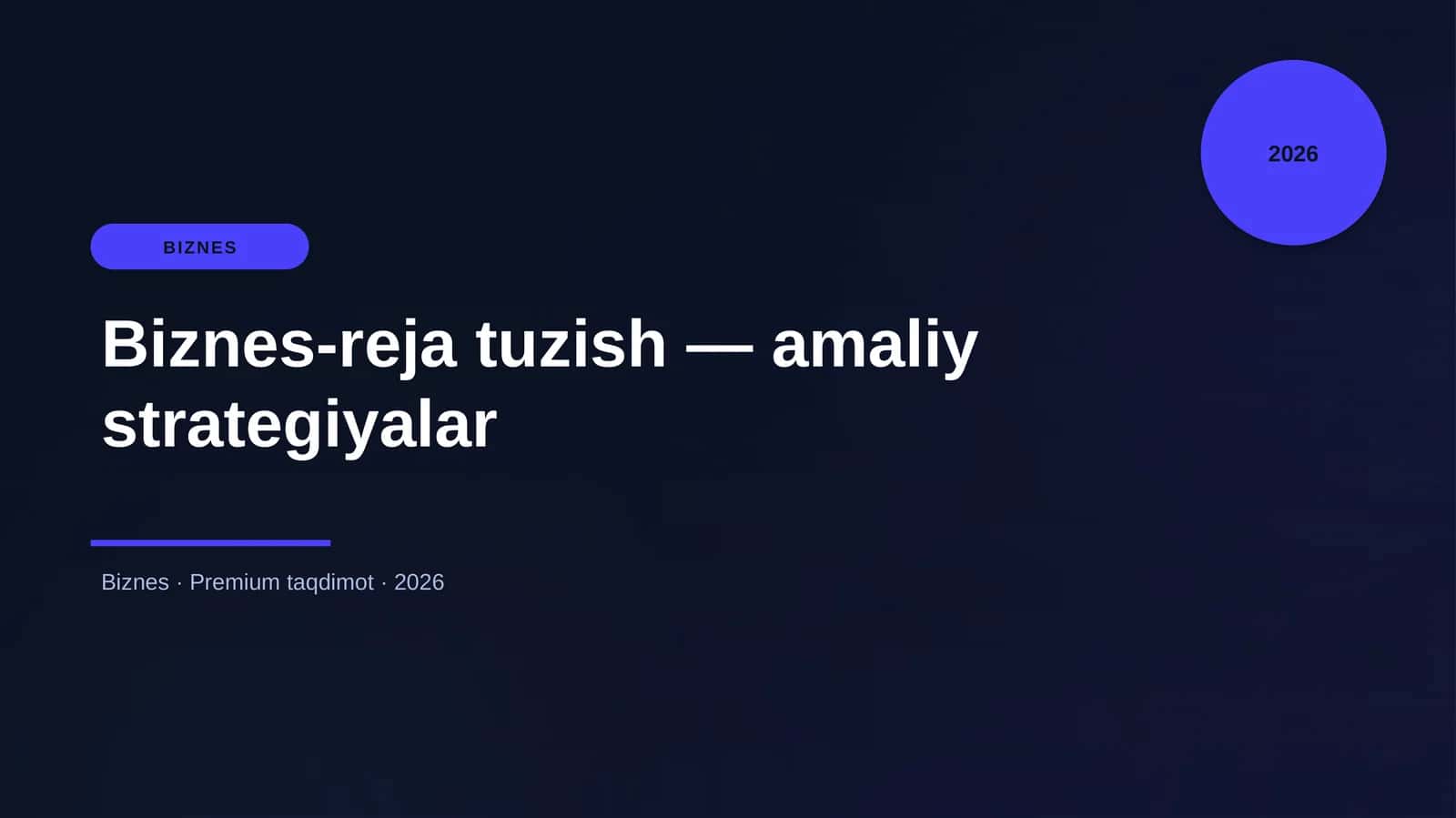 Biznes-reja tuzish — amaliy strategiyalar 1