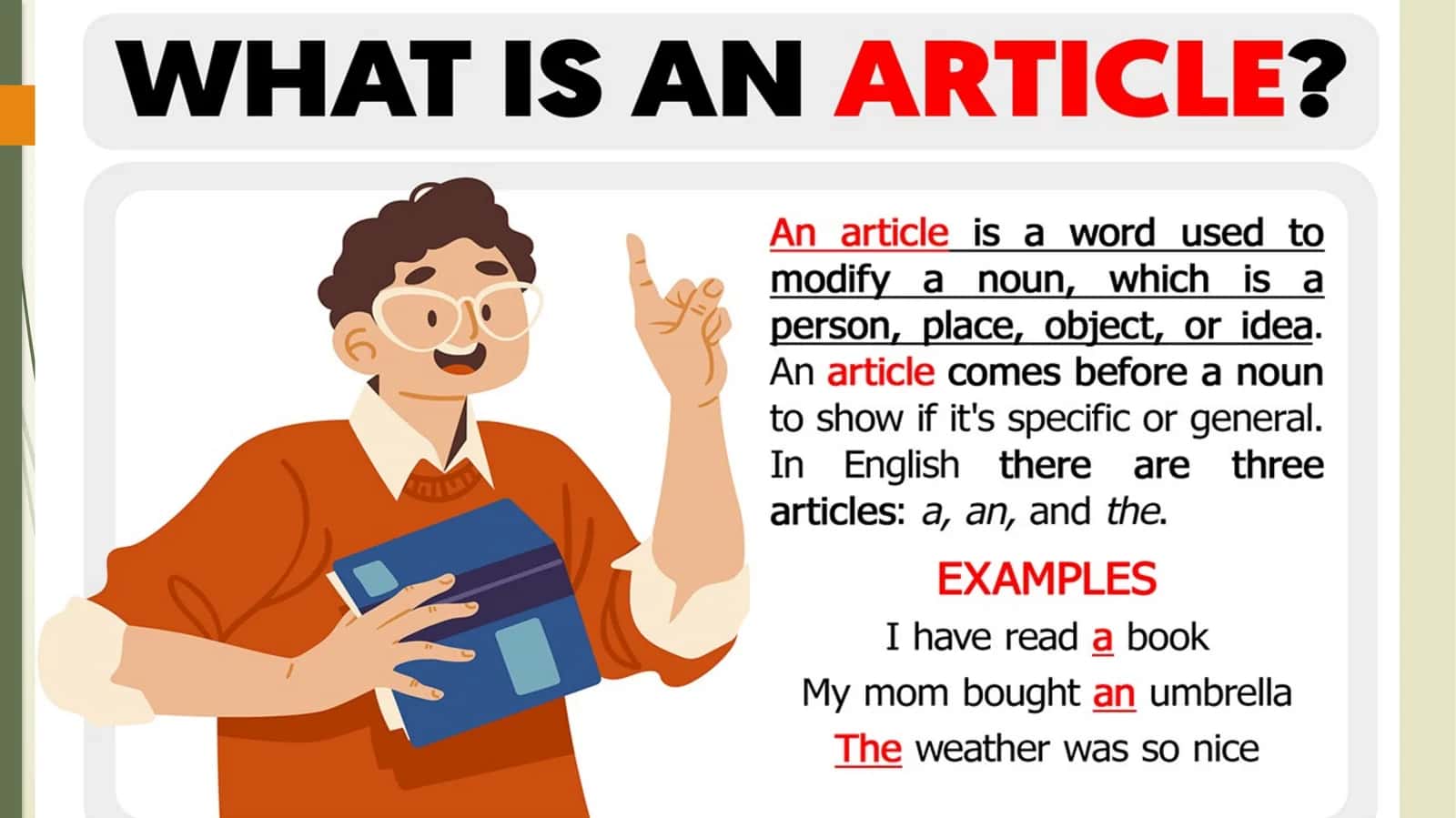 a/an 1