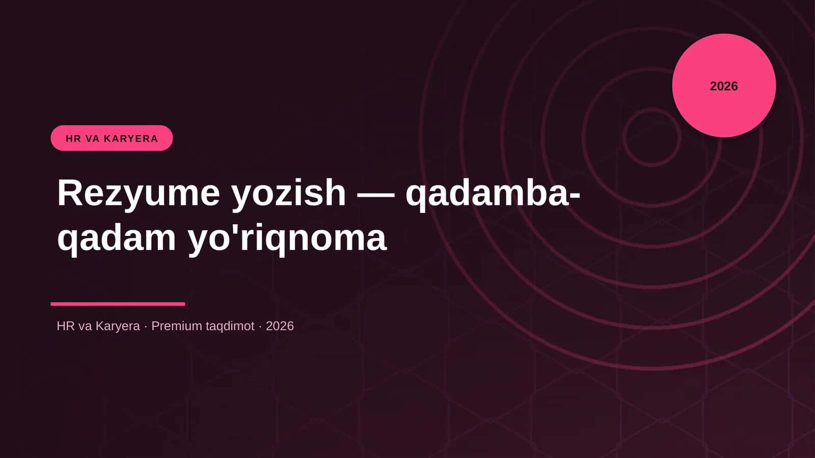 Rezyume yozish — qadamba-qadam yo'riqnoma 1