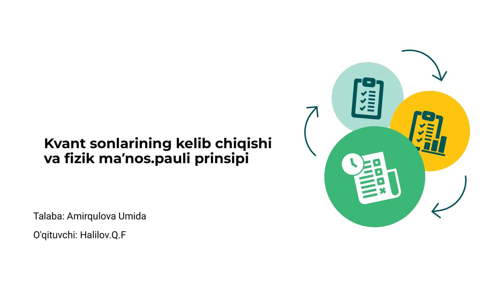 Kvant Sonlarining Asoslari 1