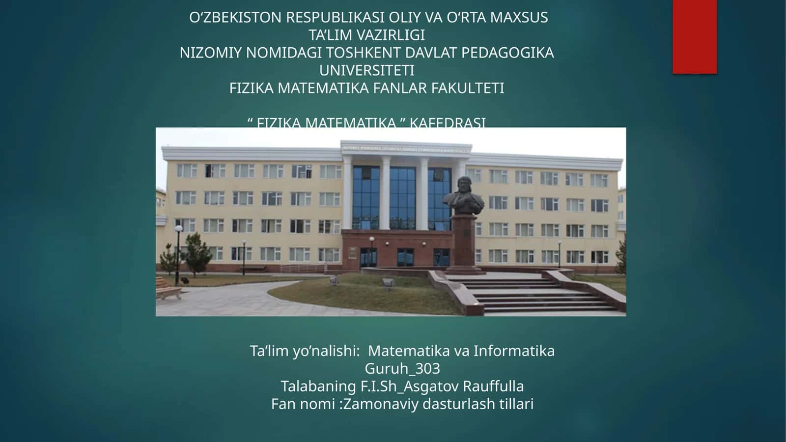 Standart funksiyalar va algebraik ifodalar 1