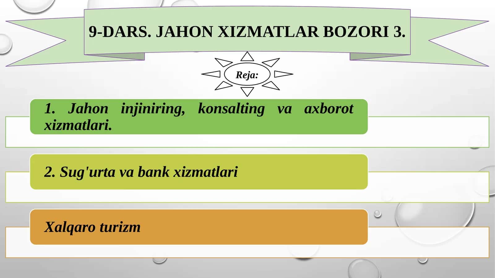 Jahon xizmatlar bozori 3 1